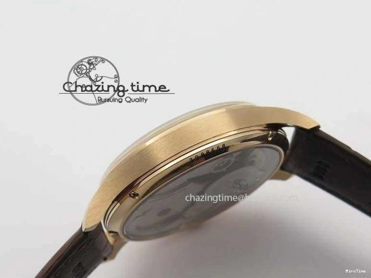 MIROTIME 0513 GoAnywhere Portuguese IW5444 RG White Dial RG Numbers On Brown Leather Strap A 7253